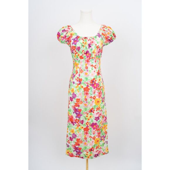 Carolina Constas Floral Cotton Dress Size S - Picture 1 of 5